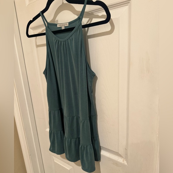 Women’s Sage Sleeveless Baby Doll Top, Small, Green Envelope, Women’s Clothes - Picture 6 of 8